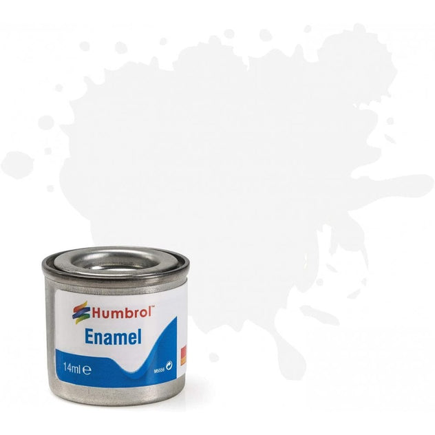 Humbrol 130 White Satin Enamel Paint 14ml