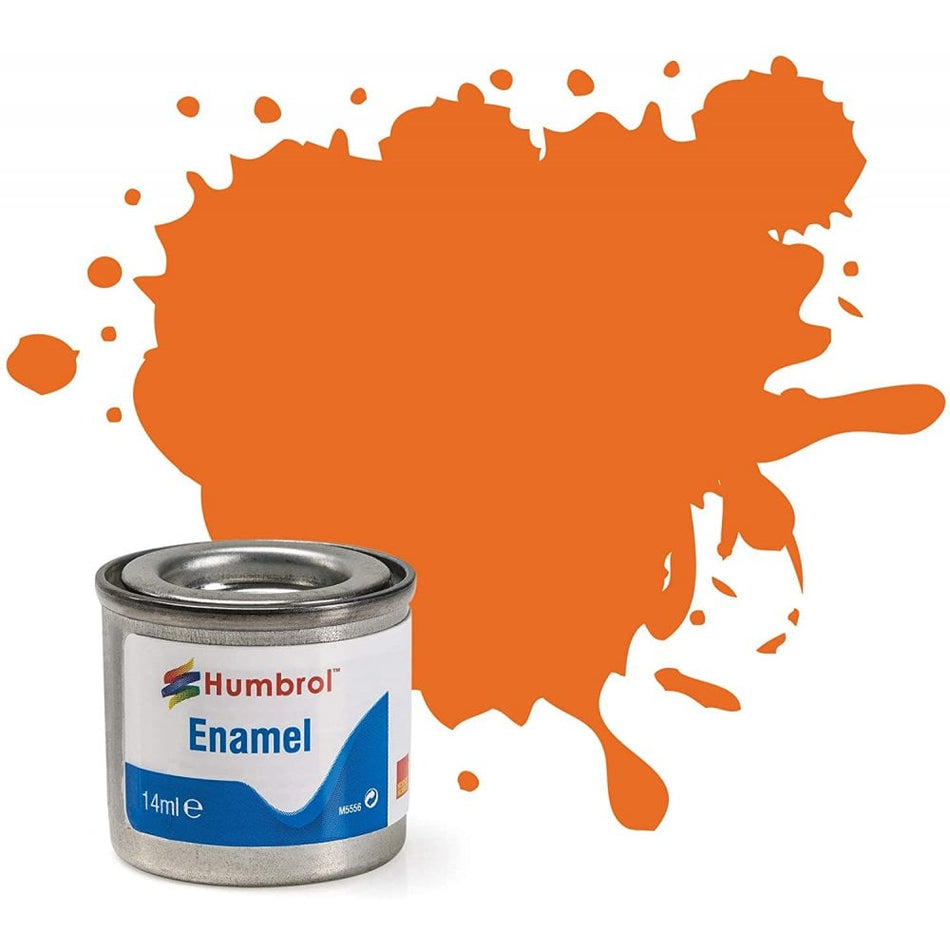 18 Orange Gloss Enamel Paint 14ml