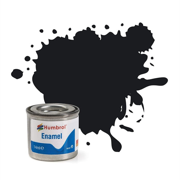 Humbrol 21 Black Gloss Enamel Paint 14ml