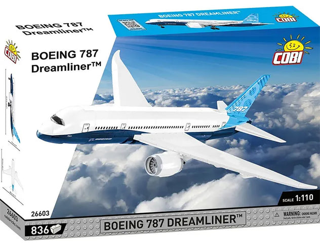 Cobi Boeing 787 Dreamliner 1:110 Scale Aircraft Brick Kit - 836 Pieces (26603)