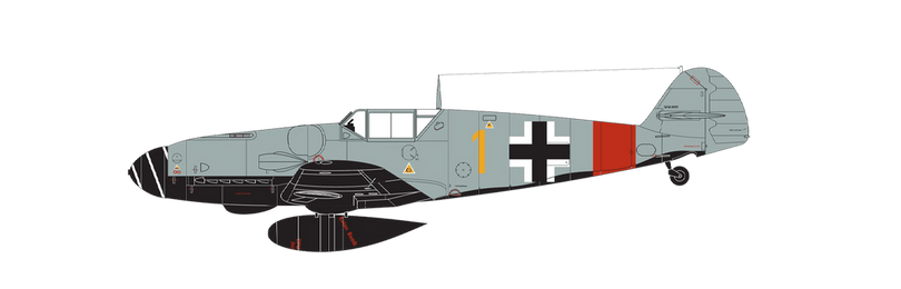 Messerschmitt Bf109G-6/R6 Aircraft flown by Lt. Manfred Dieterle, 3./Jagdgeschwader 300, Bonn-Hangelar Airfield, Germany, March-April 1944. (B)