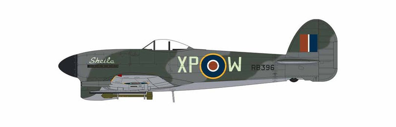 Hawker Typhoon Mk.IB, RB396, XP-W, Pilot Officer Frank Johnson (RCAF), No.174 Squadron, Goch Airfield (B.100), Germany, March 1945. (A)