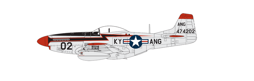 North American F-51D Mustang Kentucky Air National Guard, 123d Fighter Group, 165th Fighter Squadron, Louisville, Kentucky, United States of America, 1953-1956. (A)