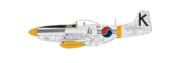 North American F-51D Mustang No.1 Squadron, Republic of Korea Air Force, Pohang Air Base (K3), South Korea, July 1950. (B)