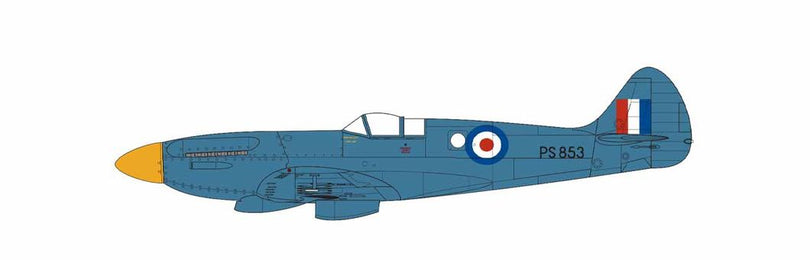 Supermarine Spitfire PR.XIX, Temperature and HUMidity Flight (THUM), Royal Air Force Woodvale, Southport, Merseyside, England, 1956. (B)