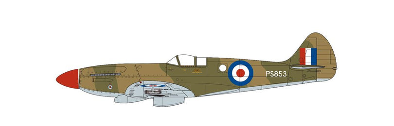 Supermarine Spitfire PR.XIX, Battle of Britain Memorial Flight, Royal Air Force Binbrook, Lincolnshire, England, 1963. PS853 took place in simulated air to air combat against English Electric Lightning XM166. (A)