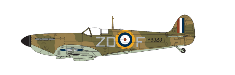 Supermarine Spitfire Mk.Ia Aircraft flown by Sergeant Arthur William Peter Spears, No.222 Squadron, Royal Air Force Hornchurch, Essex, England, August 30th 1940. (A)