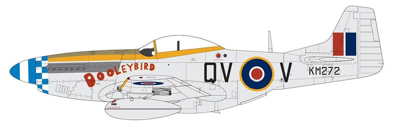 North American Mustang Mk.IV "Dooleybird", aircraft flown by Flight Lieutenant Arthur "Joe" Doley, No.19 Squadron, Royal Air Force Acklington, Northumberland, England, Late 1945. (A)