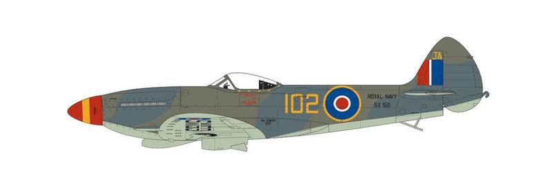 Supermarine Seafire F.XVII, 1831 Royal Naval Air Station Stretton (HMS Blackap), Chesire, England, 1947-1951. (C)
