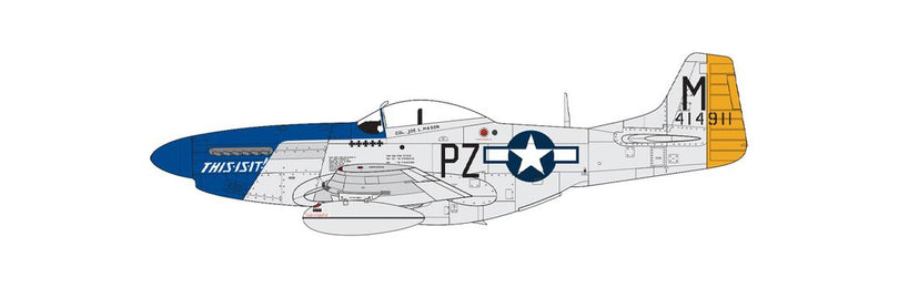 North American P-51D-15-NA Mustang, 'This is it!' flown by Col. Joe L. Mason, 352nd Fighter Group, Eigth Air Force, United States Army Air Force, Royal Air Force Bodney (USAAF Station 141), Norfolk, England, 1944. (A)