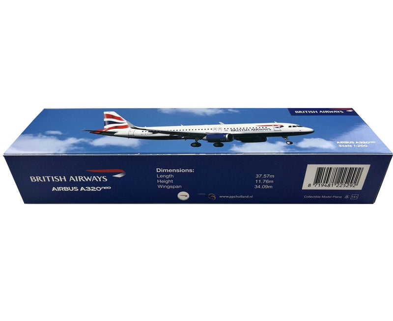 PPC British Airways Airbus A320 neo Plastic Model - 1/200 Scale