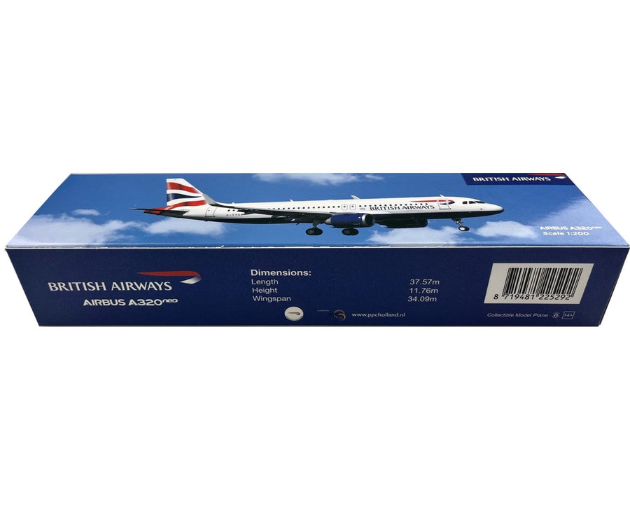 PPC British Airways Airbus A320 neo Plastic Model - 1/200 Scale