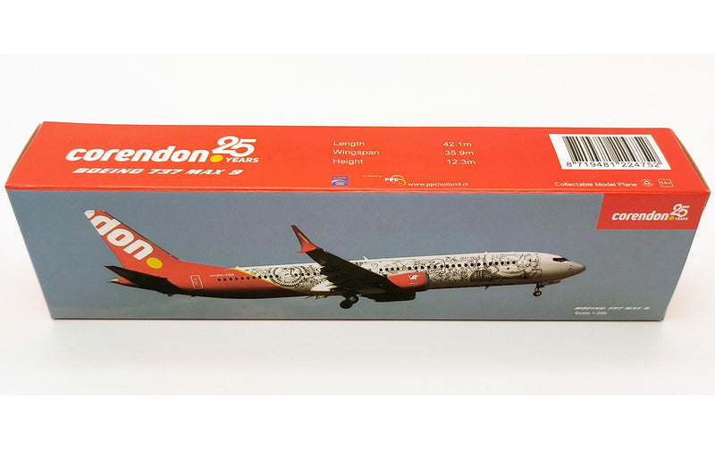 PPC Corendon Airlines Boeing 737 Max 9 "25th Anniversary" Plastic Model - 1/200 Scale