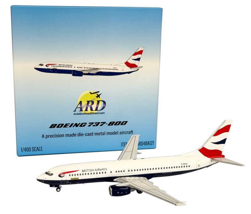 ARD British Airways Boeing 737-800 G-OXLA 1:400 Diecast Model Aircraft