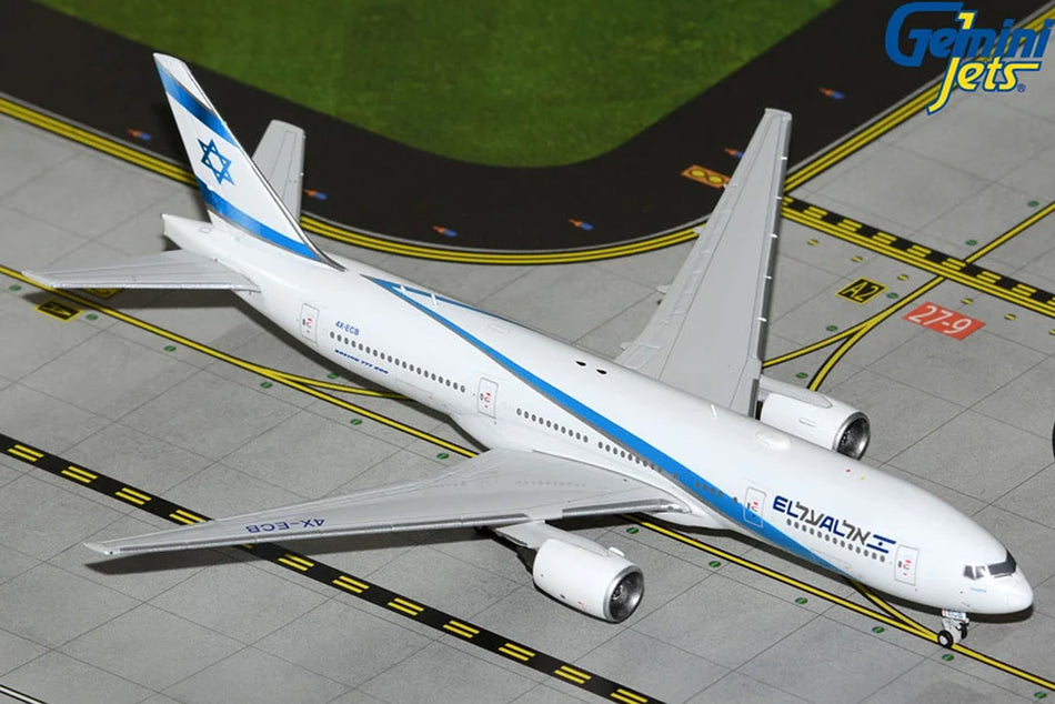 Gemini Jets EL AL Boeing 777-200ER 1:400 Diecast Model Aircraft - 4X-ECB - GJELY2300
