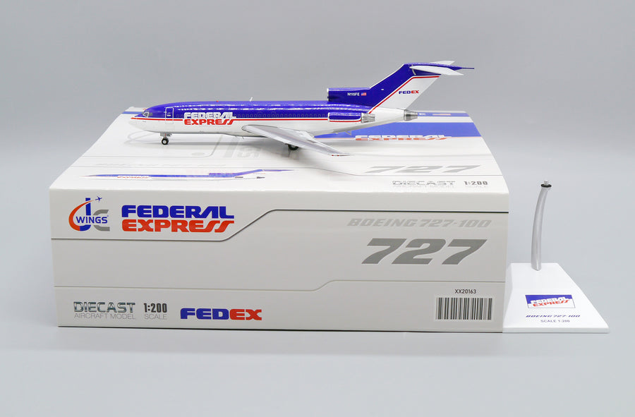 JC Wings Boeing 727-100 FedEx N115FE Polished Livery 1:200 Diecast Model Aircraft
