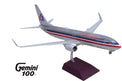 Gemini Jets American Airlines B737-800W 'Silverbird' 1/100 Diecast Model Aircraft - G1AA001