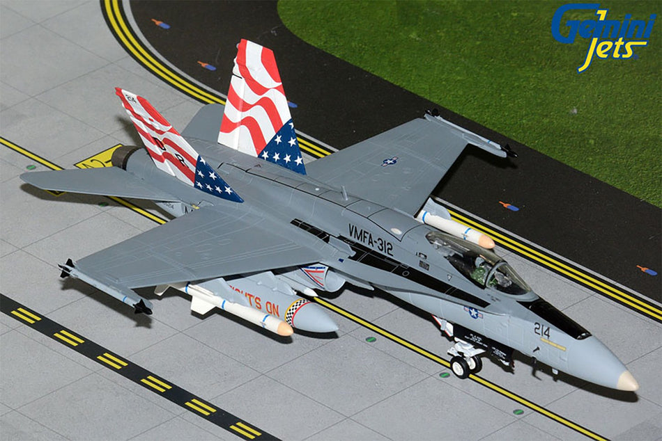 Gemini Jets F/A-18 Super Hornet USAF VMFA-312 United States Marine Corps Diecast - 1/72 - GAUSM1000