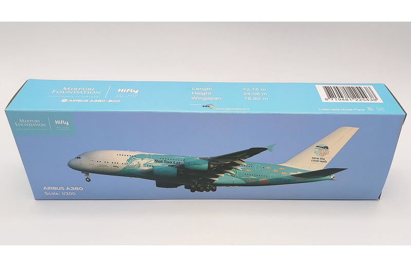 PPC HiFly Airbus A380 'Save The Corals' Plastic Model - 1/200