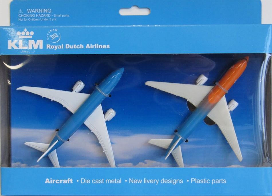 Daron KLM Boeing 787 & 777 Orange Pride Diecast Model Aircraft Dual Pack