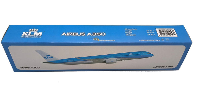 PPC KLM Airbus A350-900 Plastic Model - 1/200 Scale
