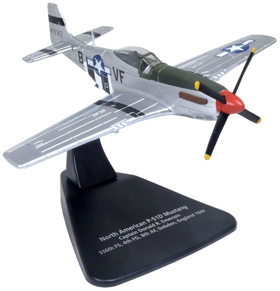 Oxford Diecast P-51D Mustang 1:72 Diecast Model Aircraft - Capt. D.R. Emerson AC126