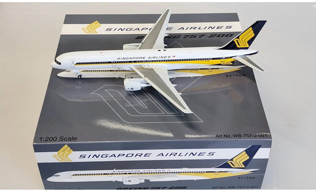 WB Models Boeing 757-200 Singapore Airlines 9V-SGM 1:200 Diecast Model Aircraft