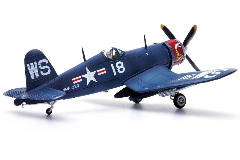 Panzerkampf F4U-4 Corsair WS-18 VMF-323 Death Rattlers 1/72 Diecast Model Aircraft - PAN14619LD