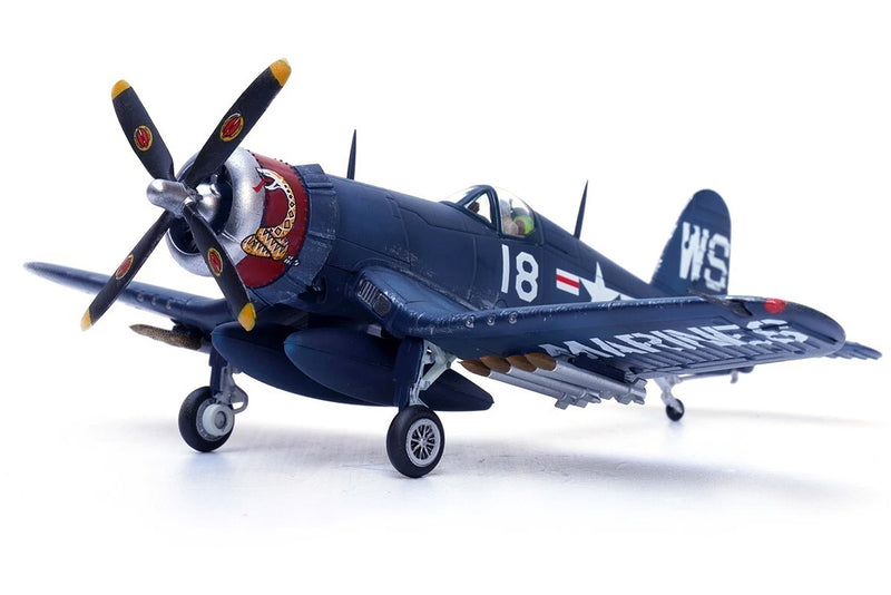 Panzerkampf F4U-4 Corsair WS-18 VMF-323 Death Rattlers 1/72 Diecast Model Aircraft - PAN14619LD