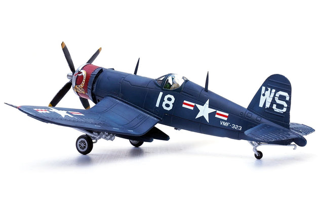 Panzerkampf F4U-4 Corsair WS-18 VMF-323 Death Rattlers 1/72 Diecast Model Aircraft - PAN14619LD