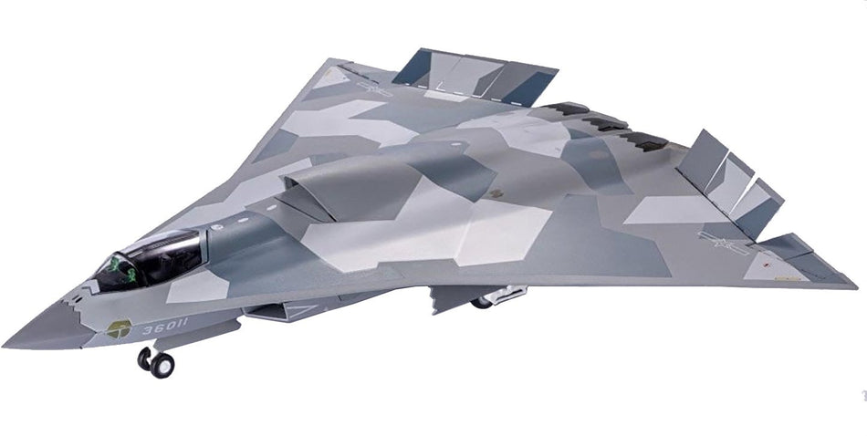 AF1 Models J-36 Stealth 6th Generation Aircraft - CHENGDU 36011 China Air Force Diecast Scale Model - 1/72 - AF1-0324