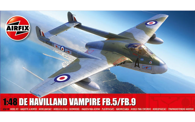 Airfix de Havilland Vampire FB.5/FB.9 1:48 Plastic Model Aircraft Kit