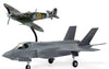 Airfix Spitfire & F-35B Lightning II 'Then and Now' - Gift Set 1:72 Plastic Kit with paints