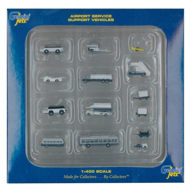 Gemini Jets 1/400 Airport Ground Accessories Diecast Model 14 Piece Set