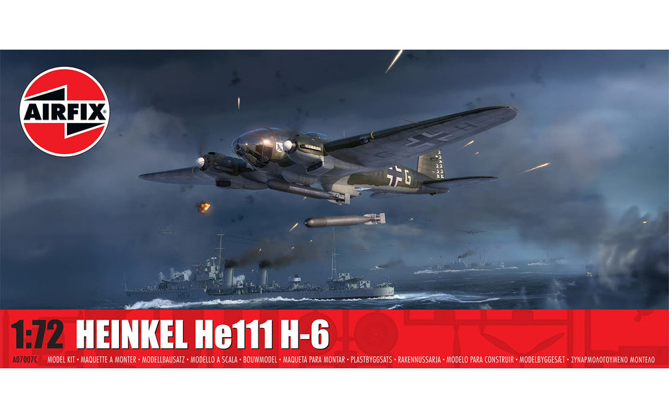 Airfix Heinkel He111 H-6 1:72 Plastic Model Aircraft Kit