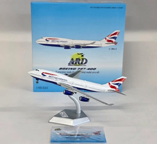 ARD Models British Airways Boeing 747-200  Diecast Model 'Chatham Livery' - G-BNLX - Scale 1/400