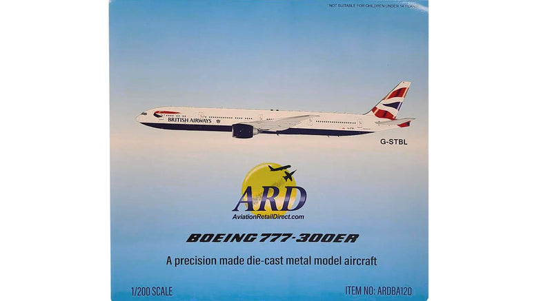 ARD Models British Airways Boeing 777-300 - G-STBL - Diecast Model - 1/200 - ARDBA120
