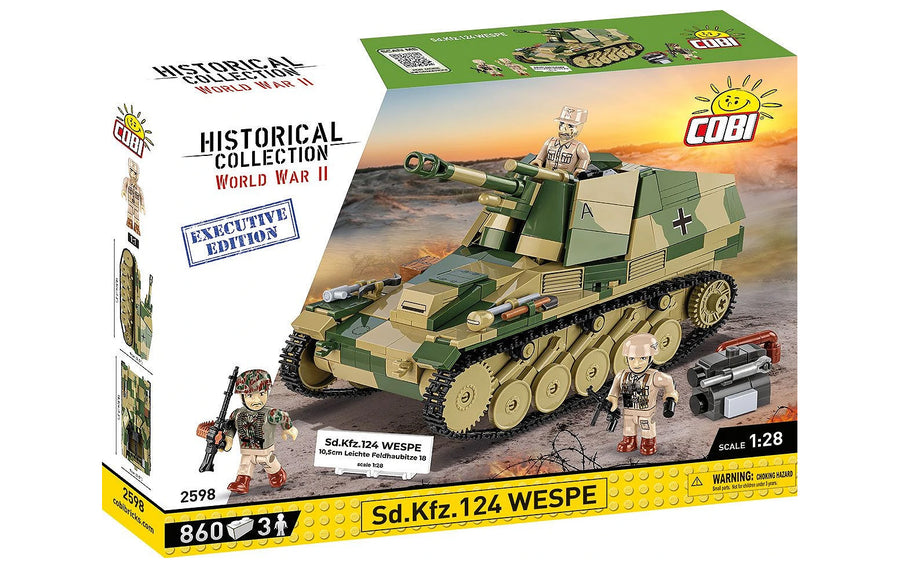 Cobi Sd.Kfz.124 Wespe German Self-Propelled Gun 1/28 Brick Kit (2598)