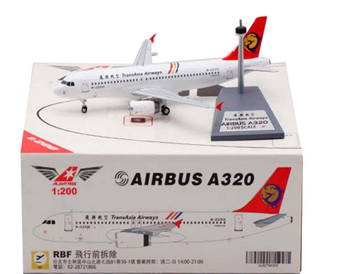 Aviation 200 TransAsia Airways Airbus A320 B-22310 - Diecast Model - Scale 1/200