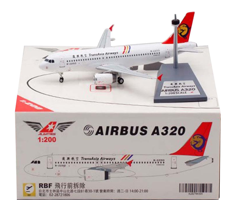 Aviation 200 TransAsia Airways Airbus A320 B-22310 - Diecast Model - Scale 1/200