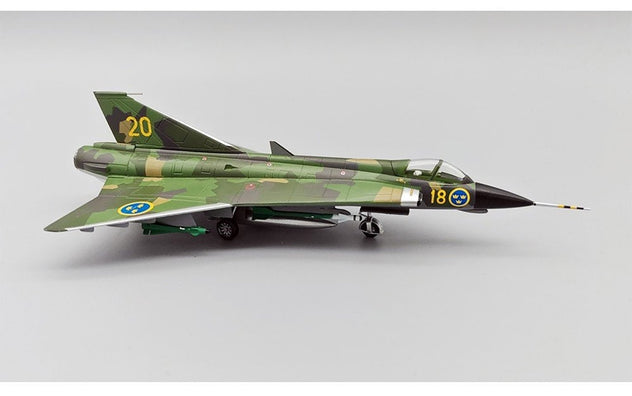 Aviation72 Saab Draken J35J Swedish Air Force Splinter 1:72 Diecast Model Aircraft - AV7241008