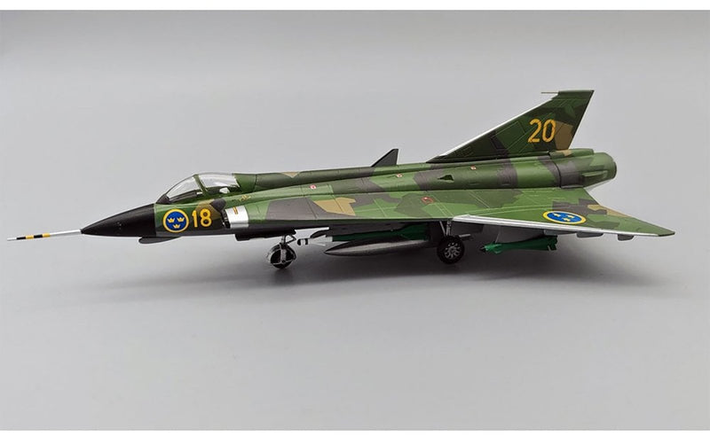 Aviation72 SAAB Draken  J35J Swedish Air Force Splinter Scheme Diecast Scale Model - 1/72 - AV7241008