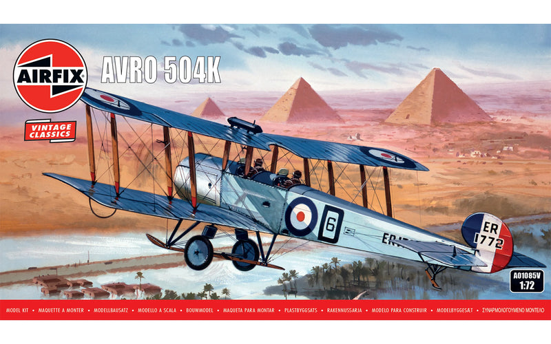 Airfix Avro 504K WW1 RAF Aircraft 1:72 Plastic Model Kit
