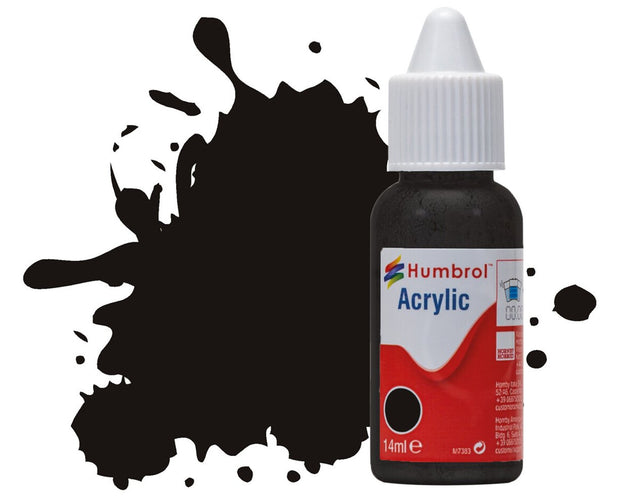 Humbrol 201 Black Metallic Acrylic Paint 14ml