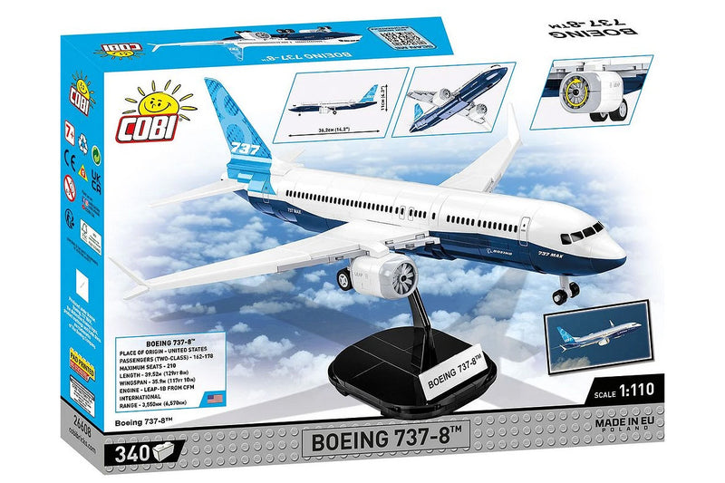 Cobi Boeing 737-8 Airliner 1:110 Scale Aircraft Brick Kit (26608)