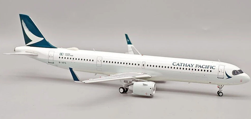 WB Models Cathay Pacific Airbus A321 80 Years Together B-HPS 1:200 Diecast Model Aircraft