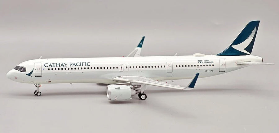 WB Models Cathay Pacific Airbus A321 80 Years Together B-HPS 1:200 Diecast Model Aircraft