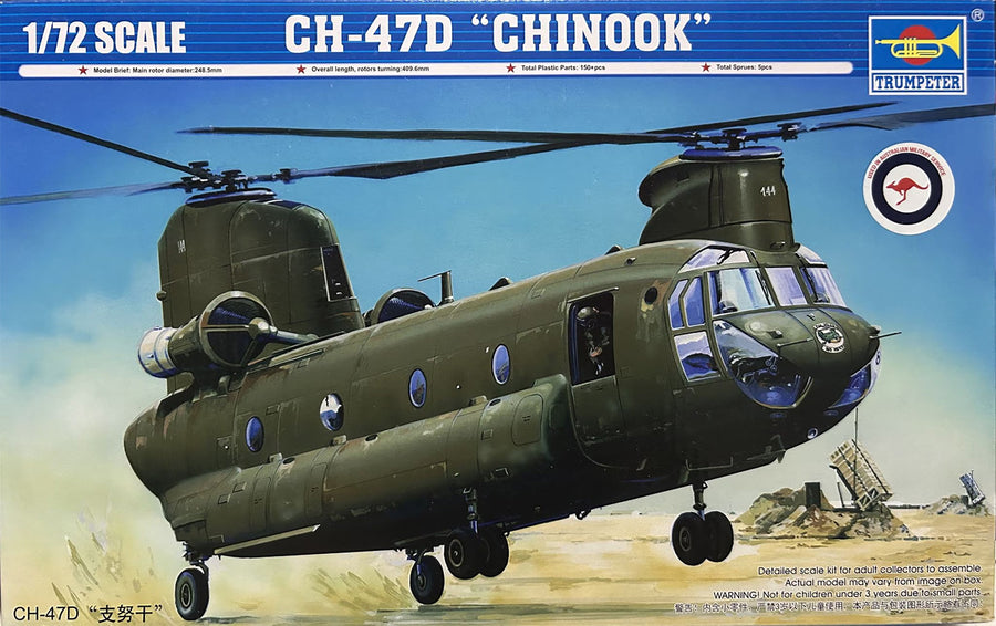 Trumpeter CH-47D Chinook 1:72 Plastic Model Aircraft Kit