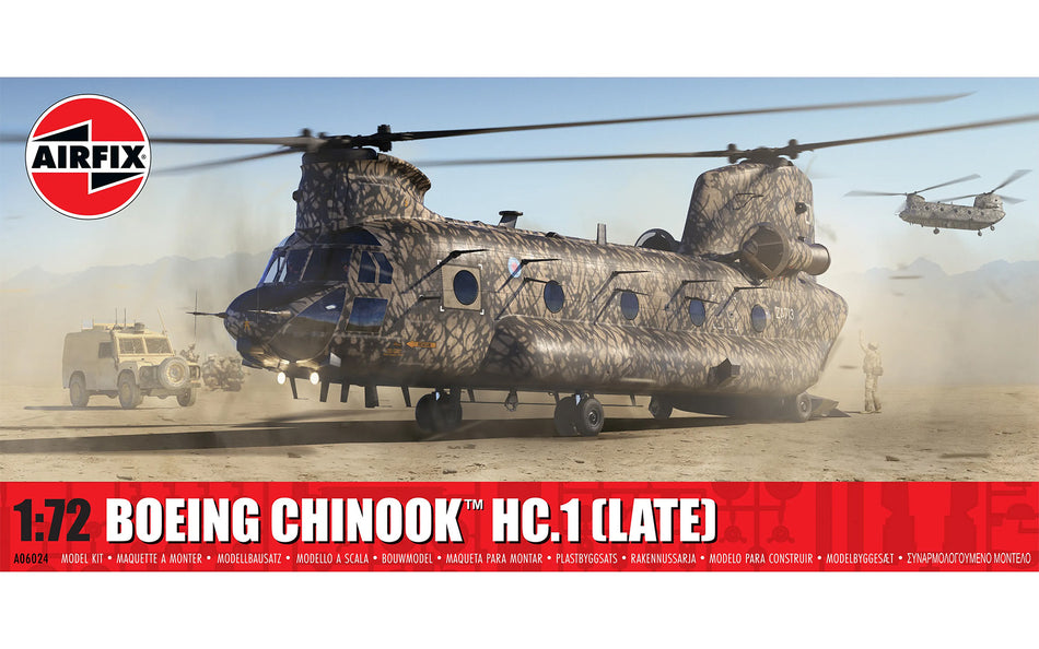 Airfix Boeing Chinook HC.1 (Late) 1:72 Plastic Model Kit Aircraft