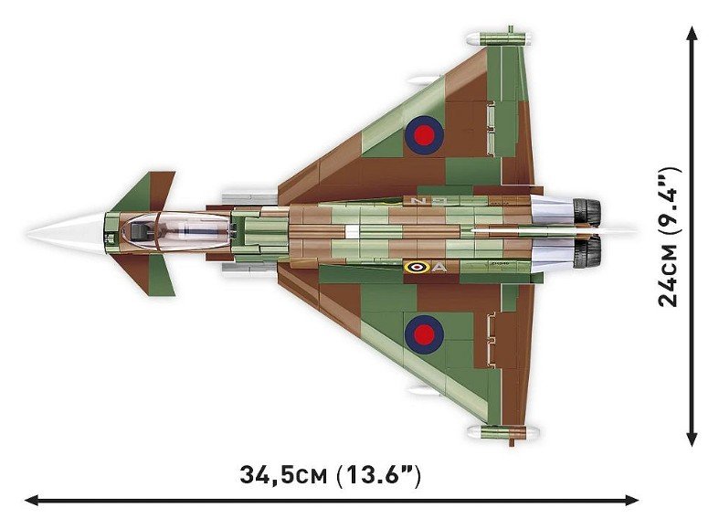 Cobi Eurofighter Typhoon FGR4 RAF Brick Model Kit – 577 pieces - Scale 1/48 - (5843)